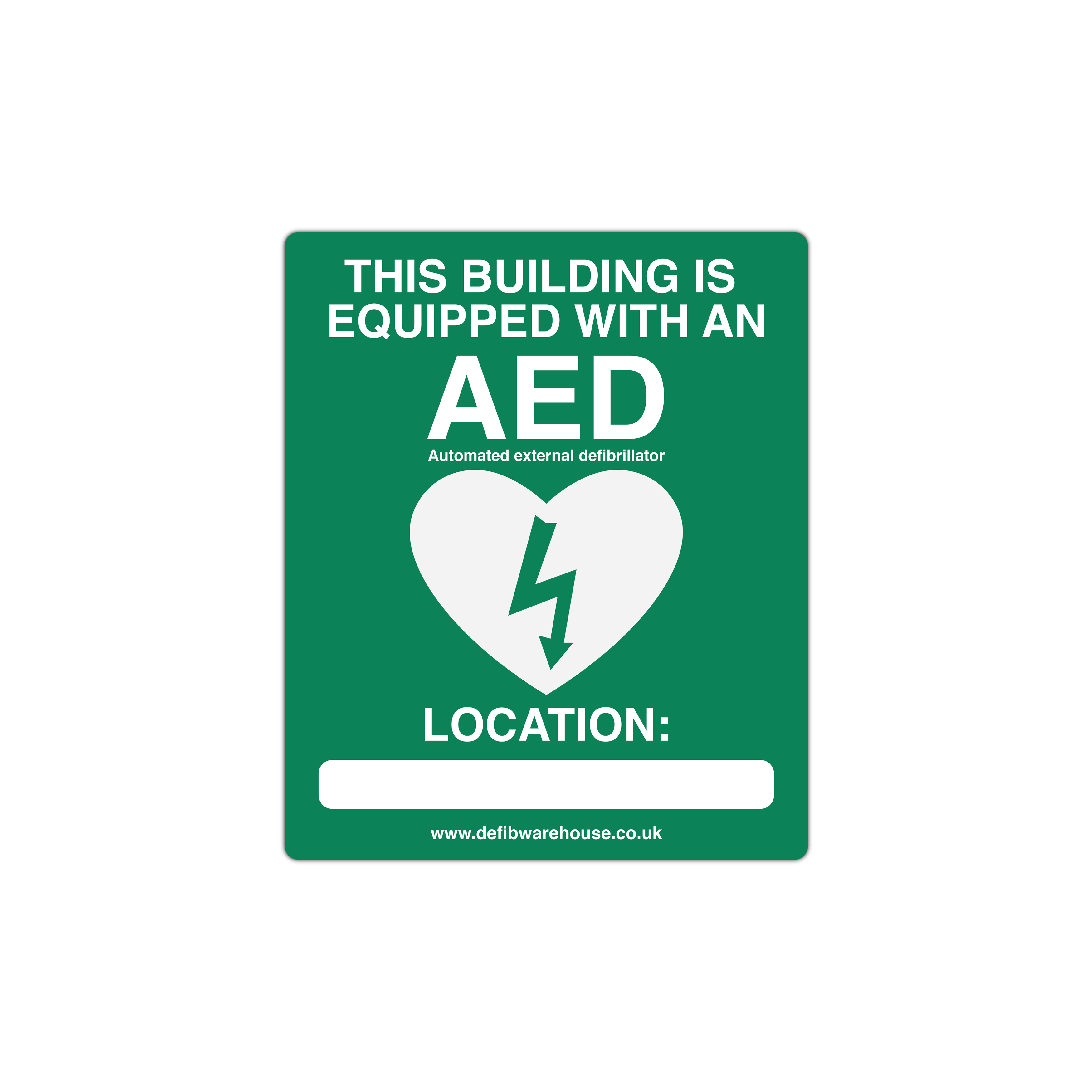 AED Location Wall Sign Self Adhesive Vinyl First Rescue Training And 